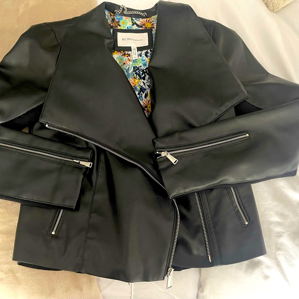 BCBG generation faux leather jacket